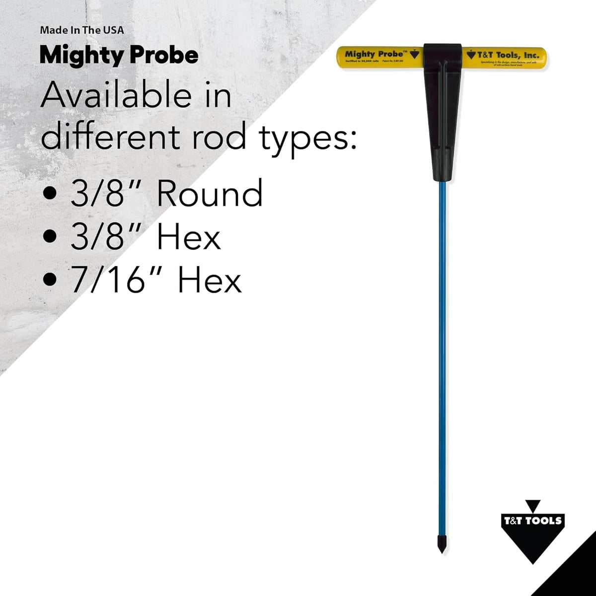 72-Inch Insulated Metal Soil Probe with T-Handle Steel Rod A824