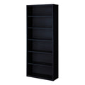 Black 6-Shelf Metal Bookcase Q670121