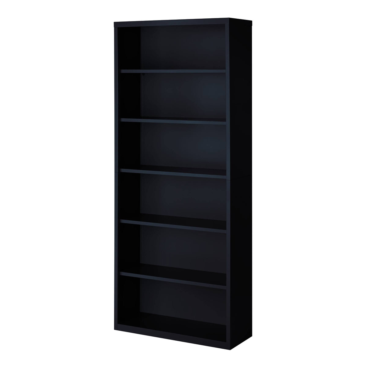 Black 6-Shelf Metal Bookcase Q670121
