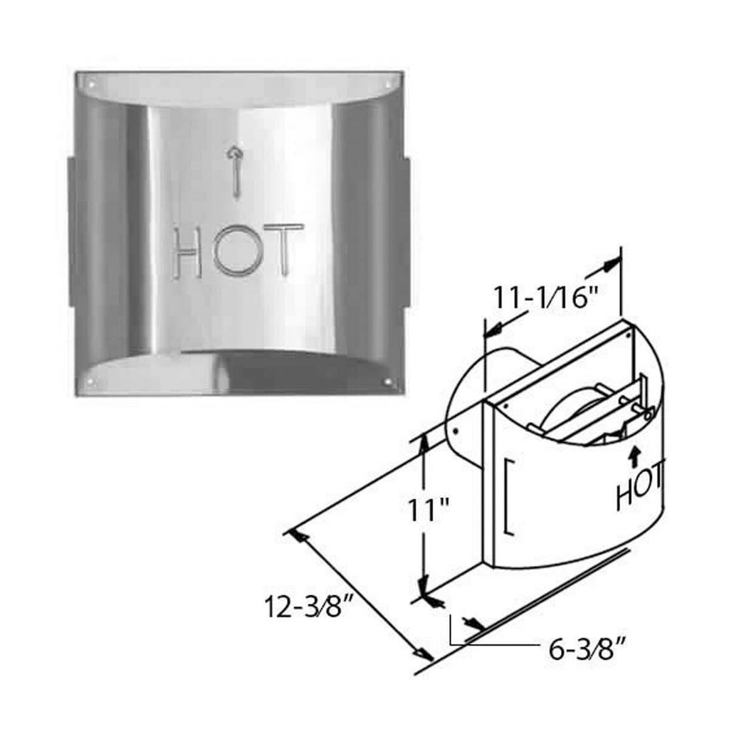 Aluminum Sconce Termination Cap M8076