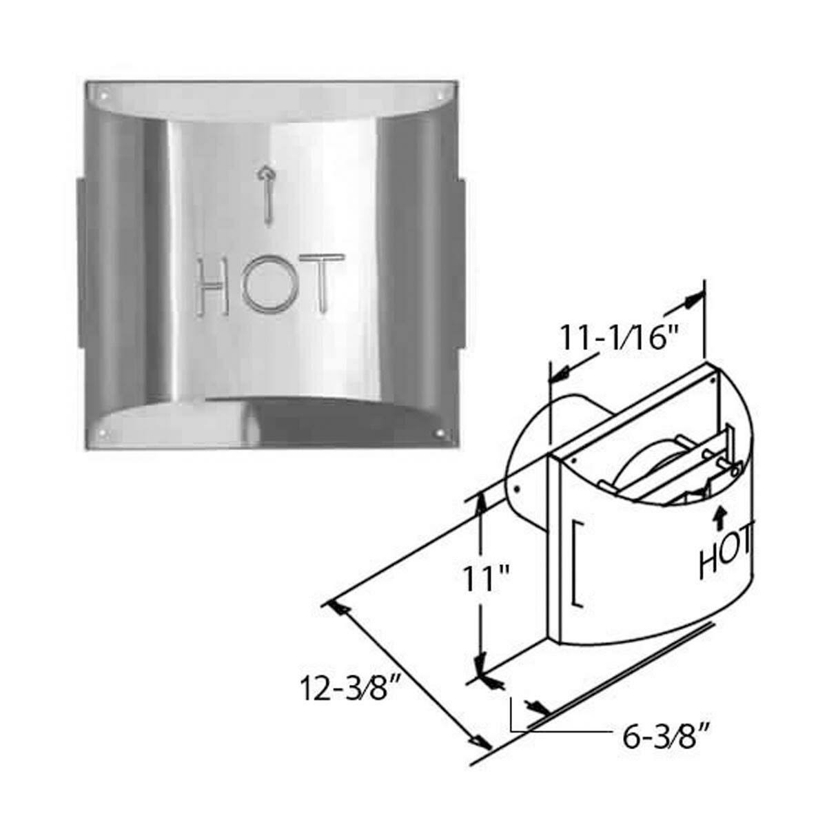 Aluminum Sconce Termination Cap M8076
