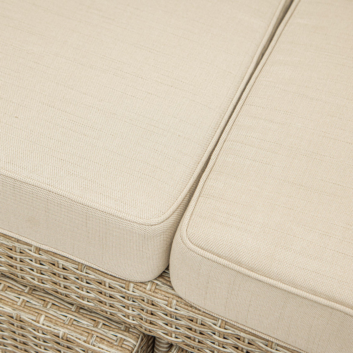 Outdoor Wicker Patio Sofa with Canopy & Ottoman Set D235