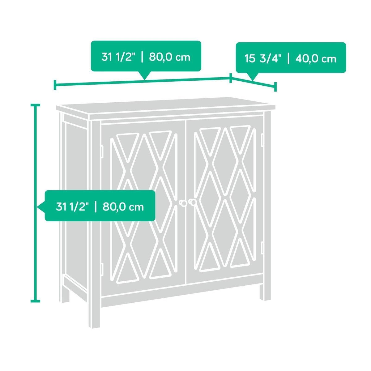 Caribbean Blue Accent Storage Cabinet N950702