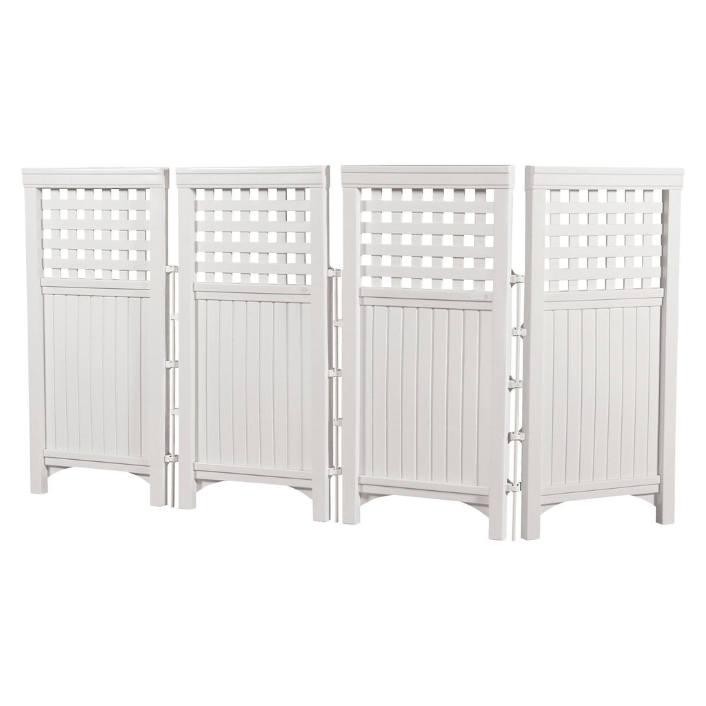 White 4-Piece Outdoor Screen Enclosure Set R13363