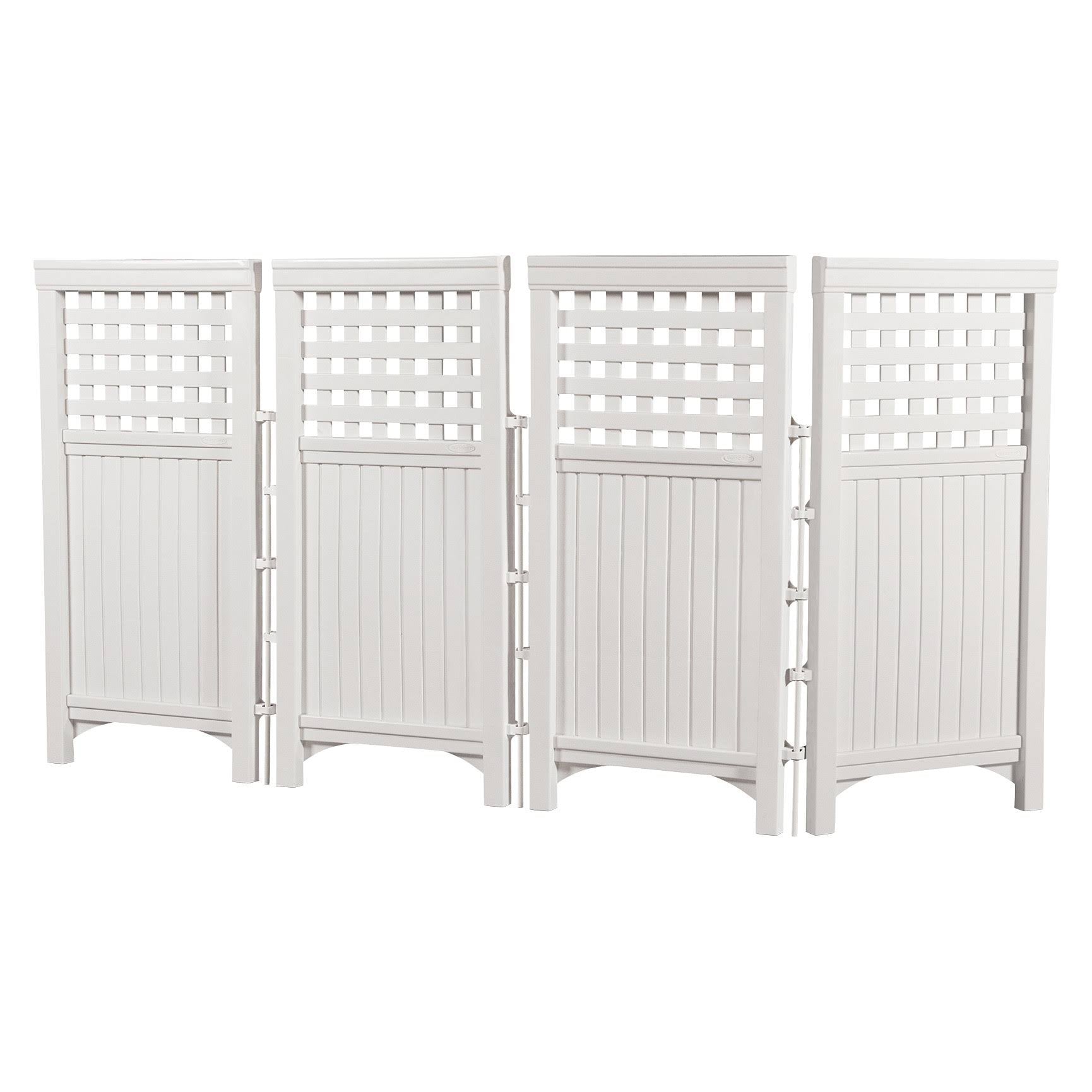 White 4-Piece Outdoor Screen Enclosure Set R13363