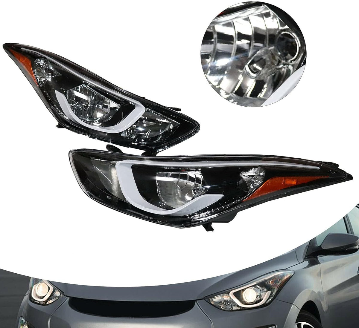 Halogen Headlights Pack of 2 B6247