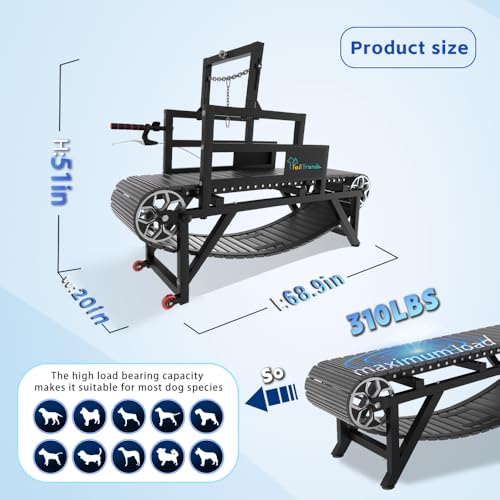 Dog Treadmill with Brake & Resistance Adjustment, Supports Up to 300 lbs U954995