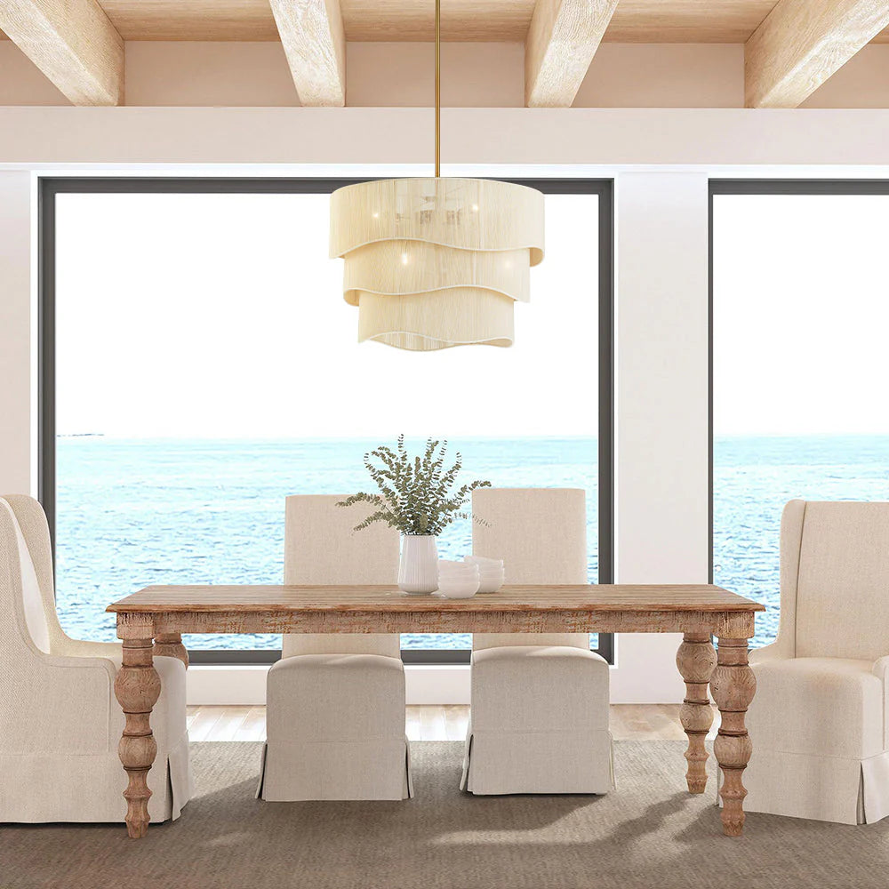 Rattan Tiered Chandelier J6371