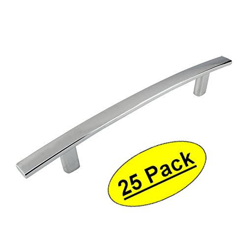 Polished Chrome Cabinet Hardware Handle Pull 5 inch Hole Centers 25 Pack F809818