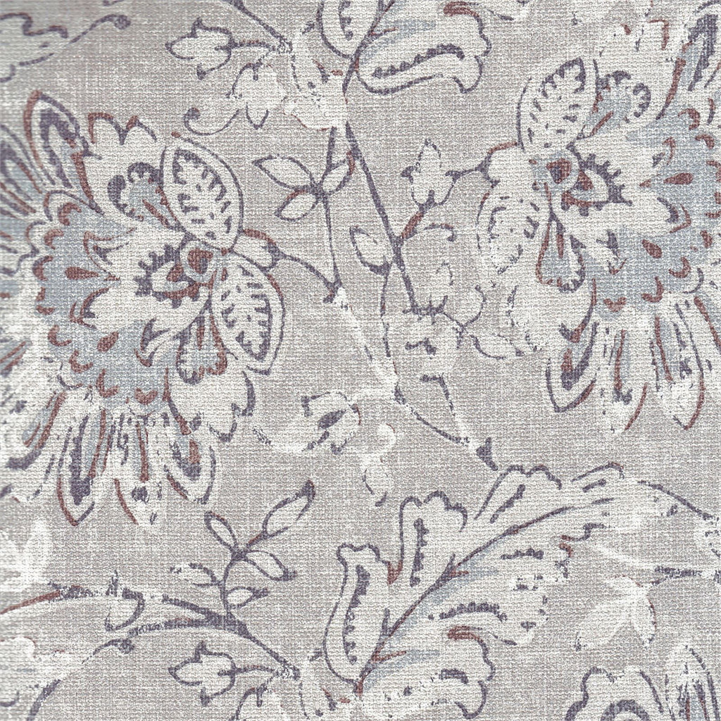 Linen Artistic Floral Print Accent Chair G20084