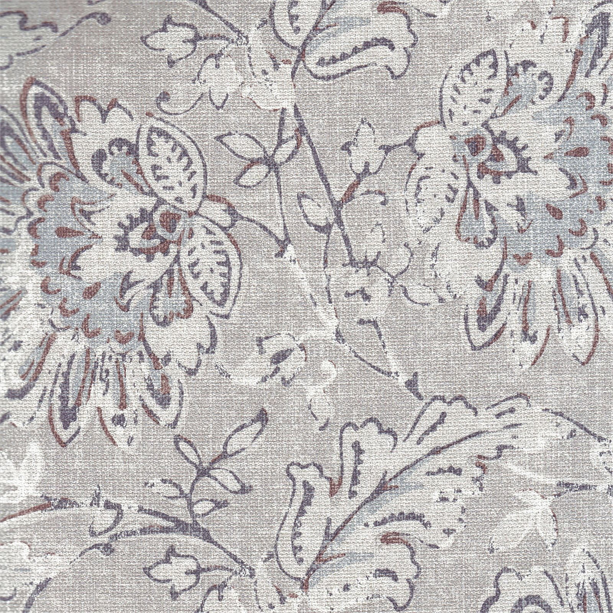 Linen Artistic Floral Print Accent Chair G20084