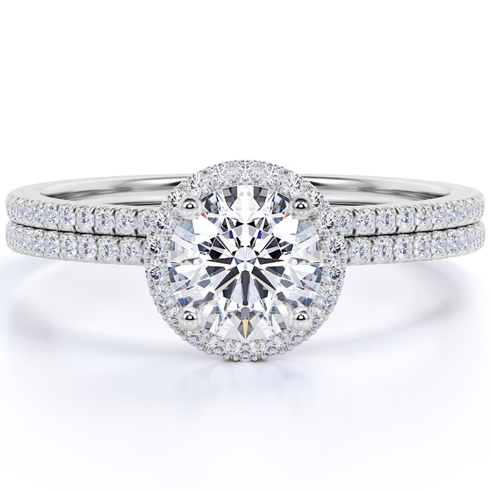 10k White Gold Bridal Wedding Ring Set G411257