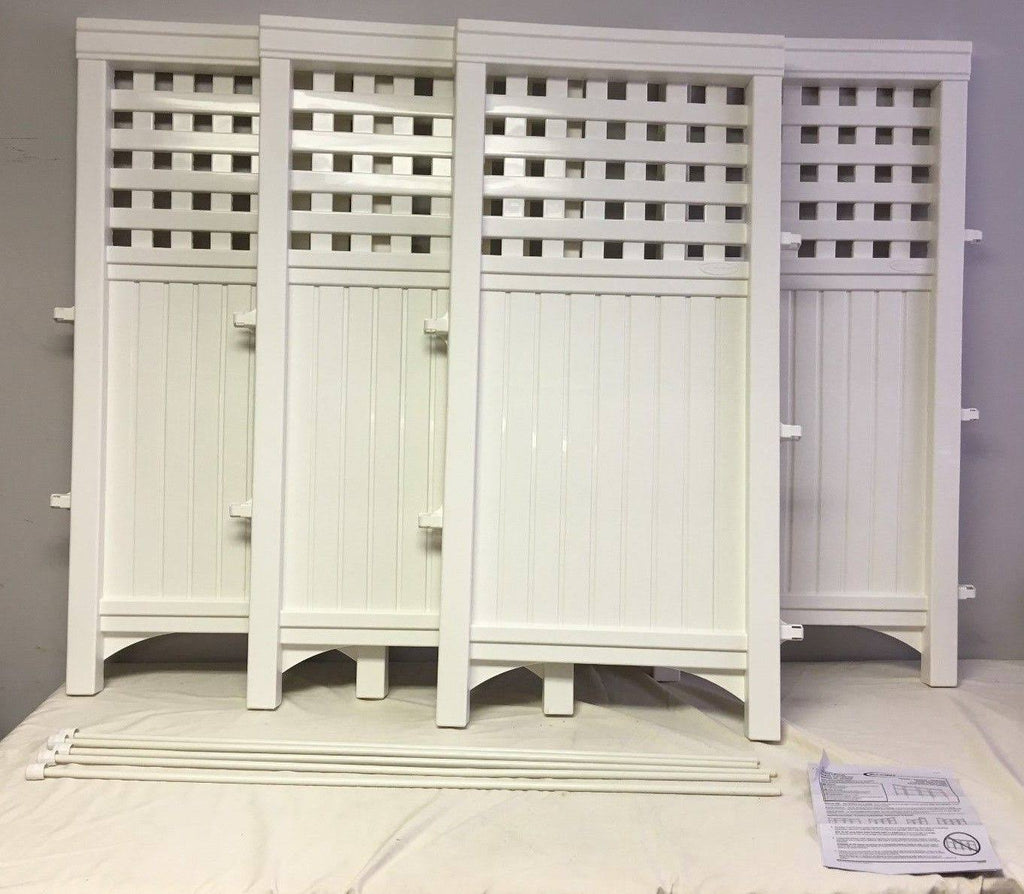 White 4-Piece Outdoor Screen Enclosure Set R13363