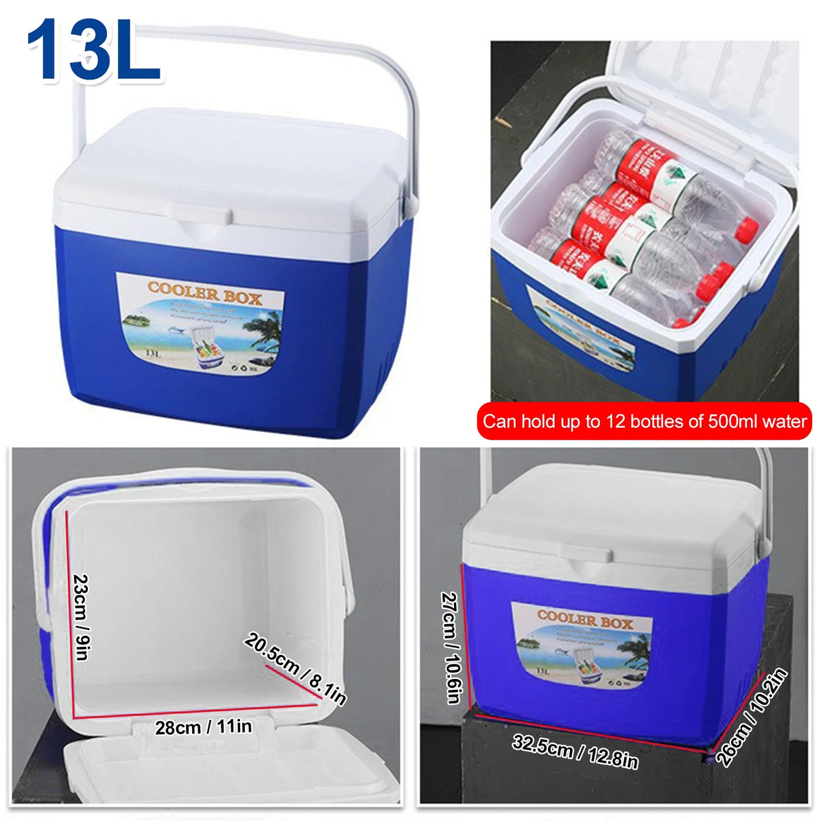 Durable 8L/13L/26L Portable Cooler Box O36440