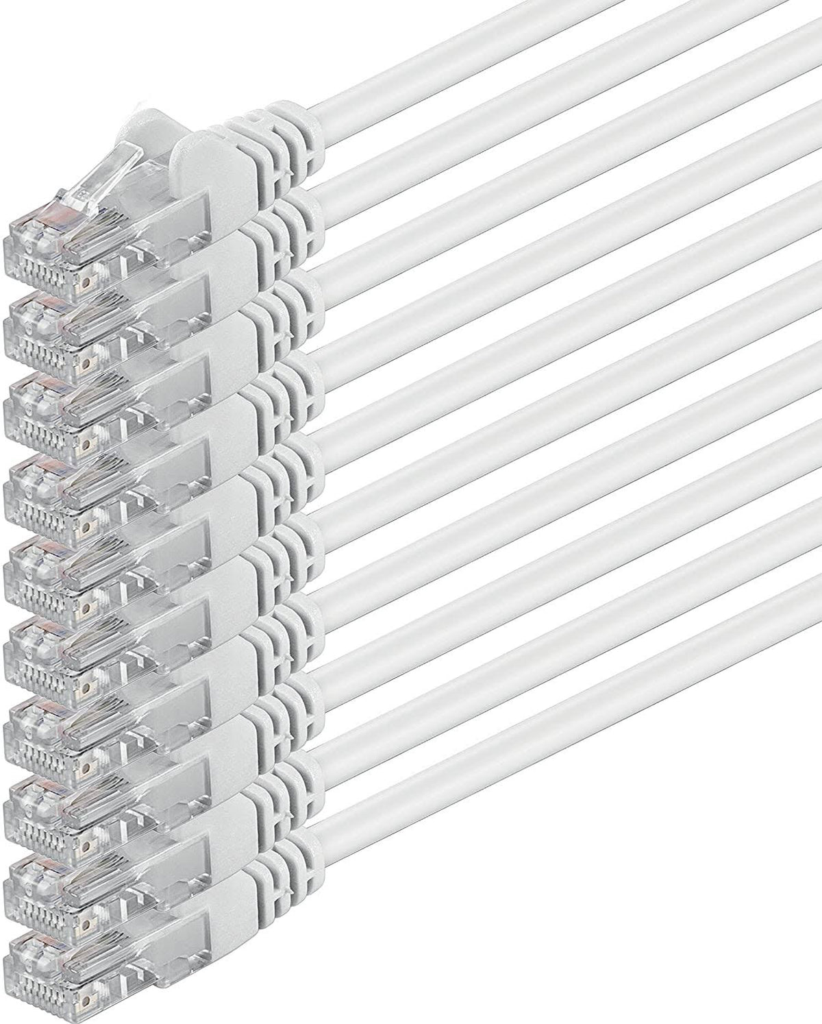 White 10 Pieces Ethernet Gigabit LAN Network Cable RJ45 UTP Patch Cable E2620