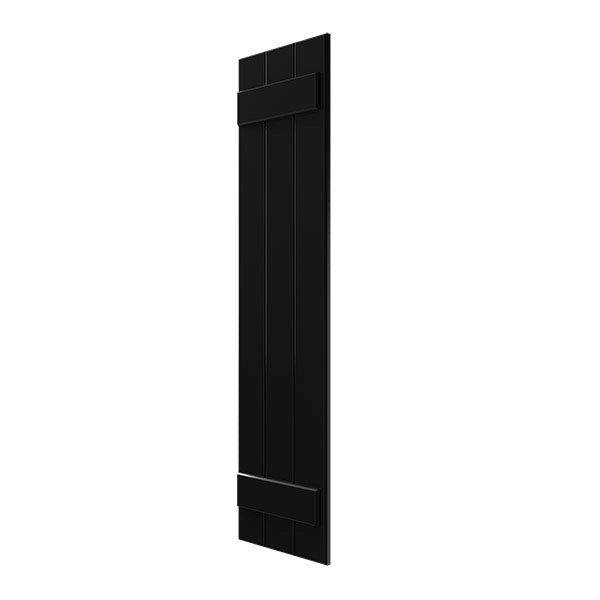 Black Composite Board-n-Batten Shutters, Per Pair N47594