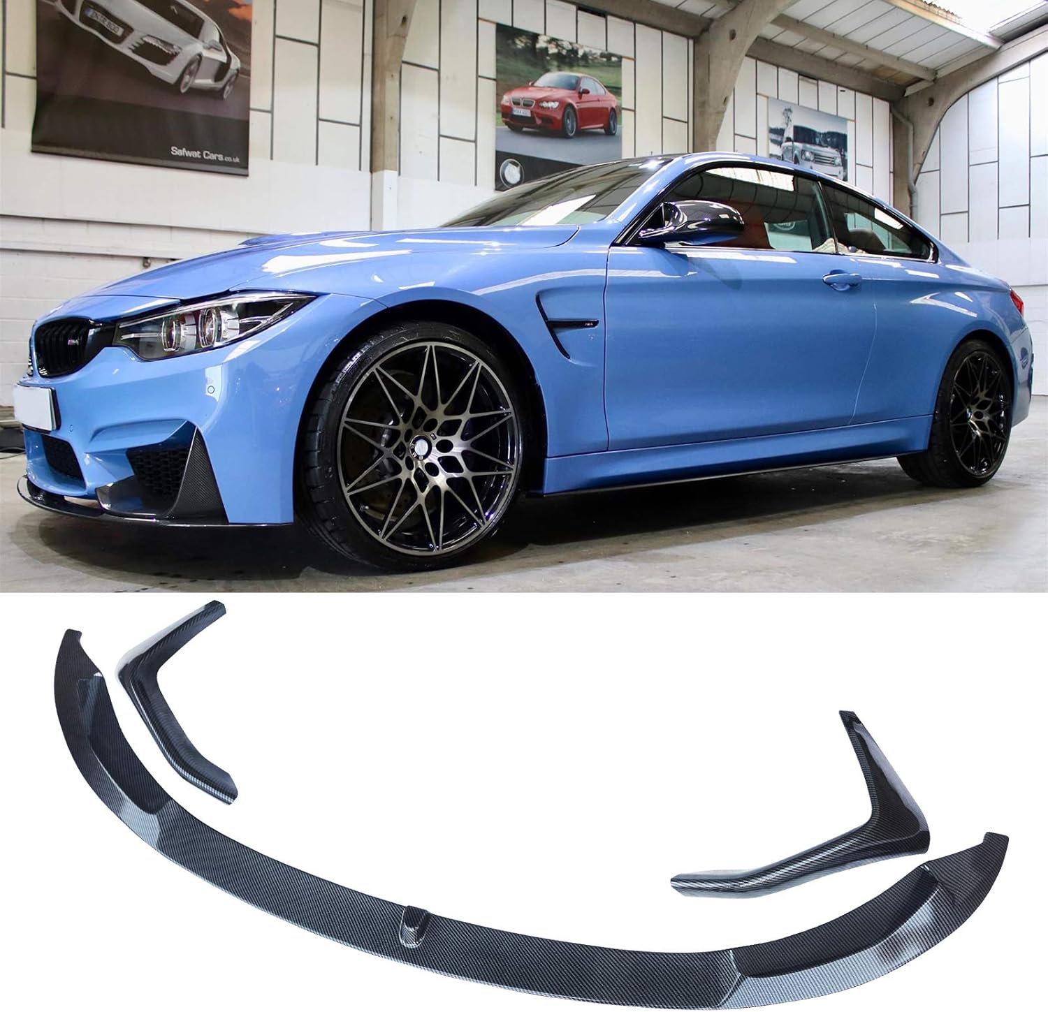 ABS Carbon Fiber Front Bumper Spoiler Splitter I3467
