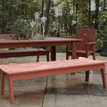 Twilight Blue Wash Wooden Picnic Bench V496550