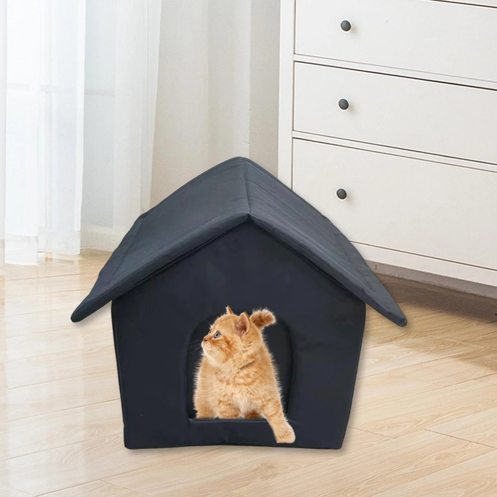 Waterproof Outdoor Cat House Tent Shelter for Winter 40cmx35cmx40cm U39978