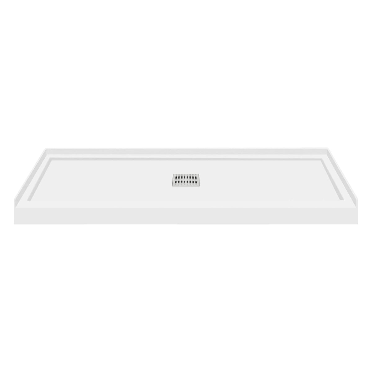 Cameo Single Threshold Shower Base with Center Drain D14283