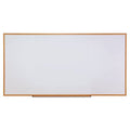96 x 48 White Melamine Dry-Erase Board with Oak-Finished Frame K1145