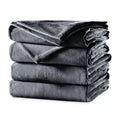 Velvet Plush Electric Heated Blanket King Size Slate Grey L4690