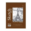 30 Ct. 9 in. x 12 in. Top Bound Spiral Sketch Pad B578