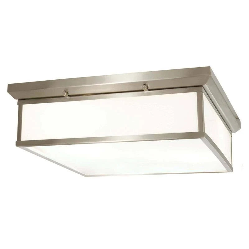 2 Light Chrome Flush Mount J11453