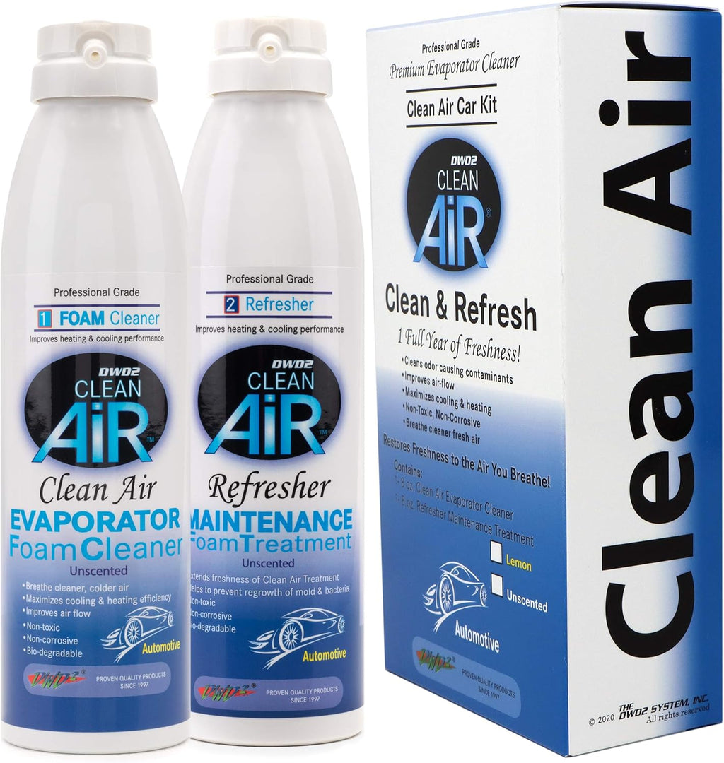 Automotive Foaming AC Evaporator Coil Cleaner & Refresher, Unscented, Pack of 2 V555475