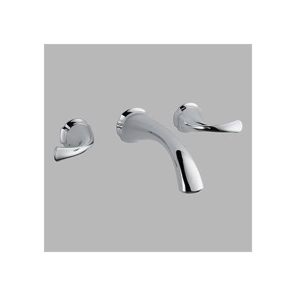 Chrome Two Handle Wall Mount Lavatory Faucet T28132