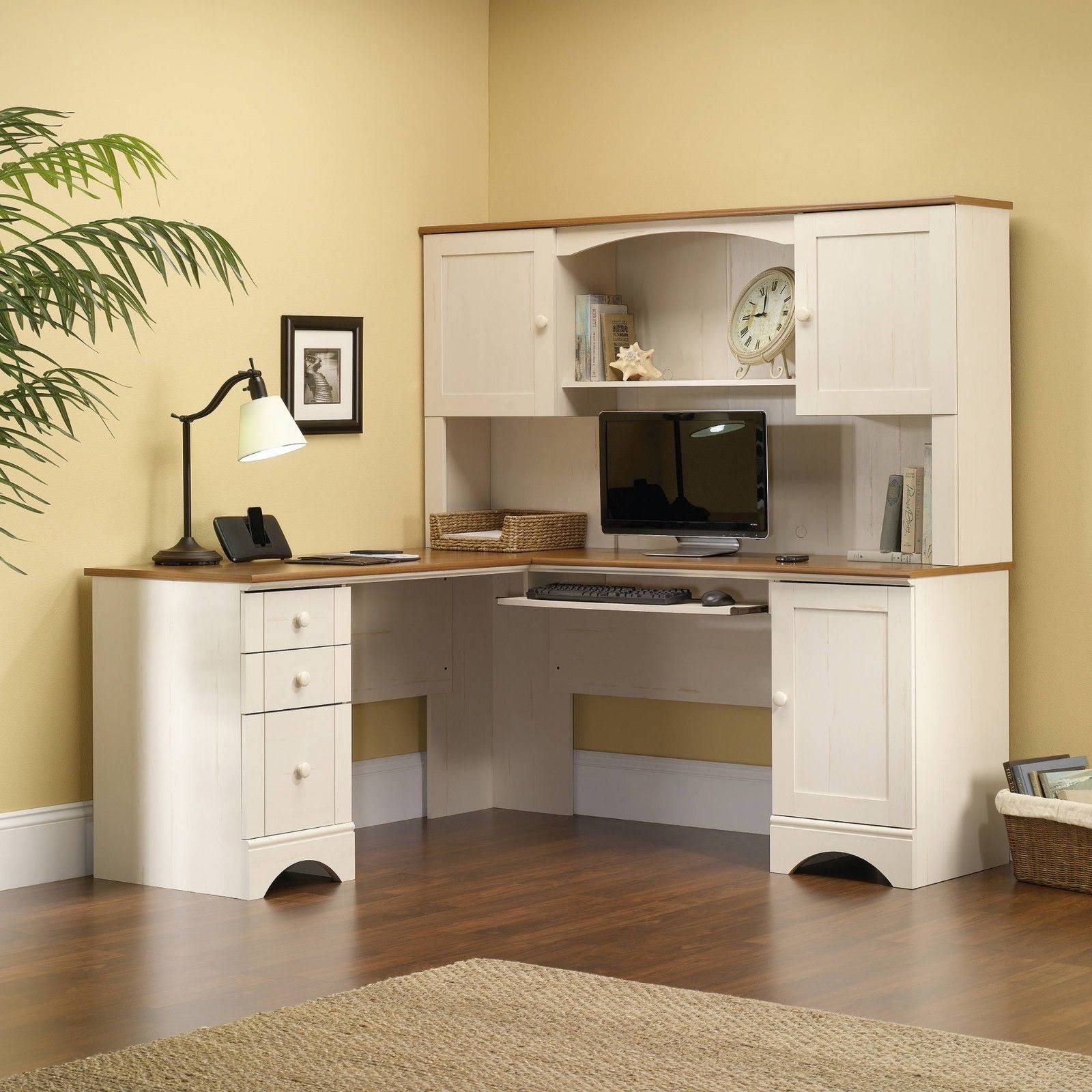 Antiqued White Hutch T80669