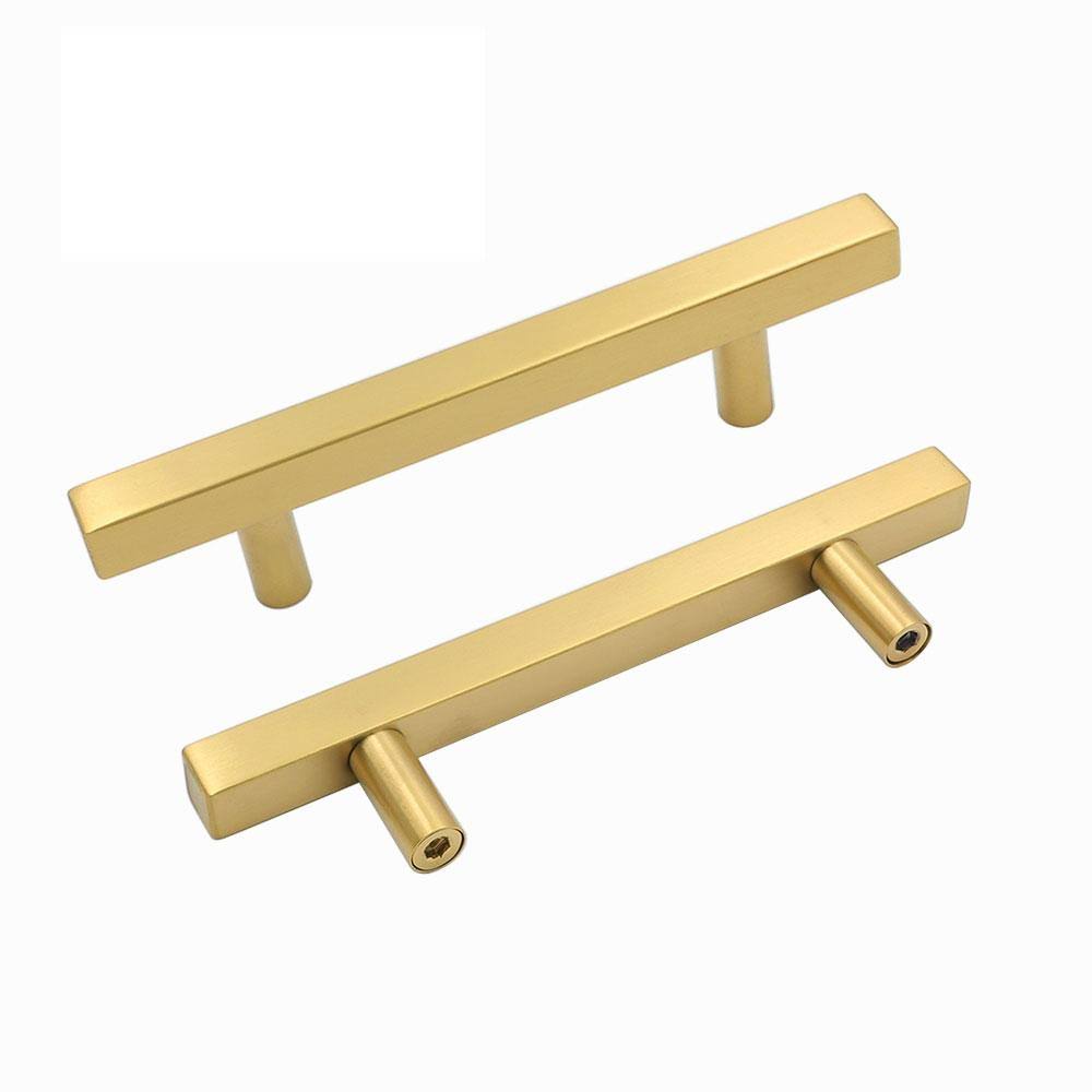 25 Pack Brass Gold Cabinet Handles and Knobs Stainless Steel T702