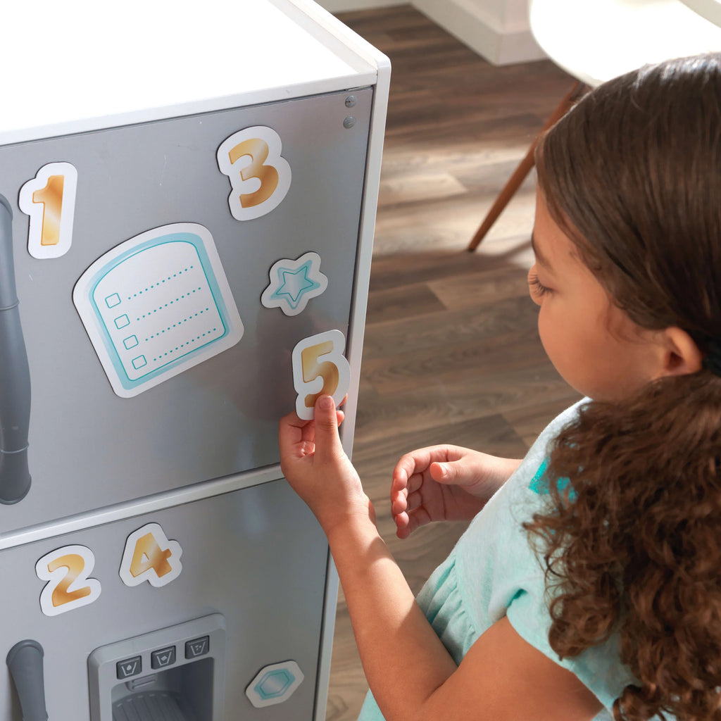 Gray and Pink Magnetic Play Kitchen B96238