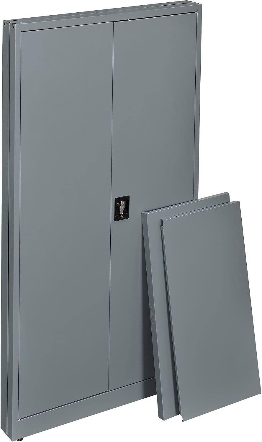Steel Storage Cabinet, 36W x 18D x 72H, Gray P873737