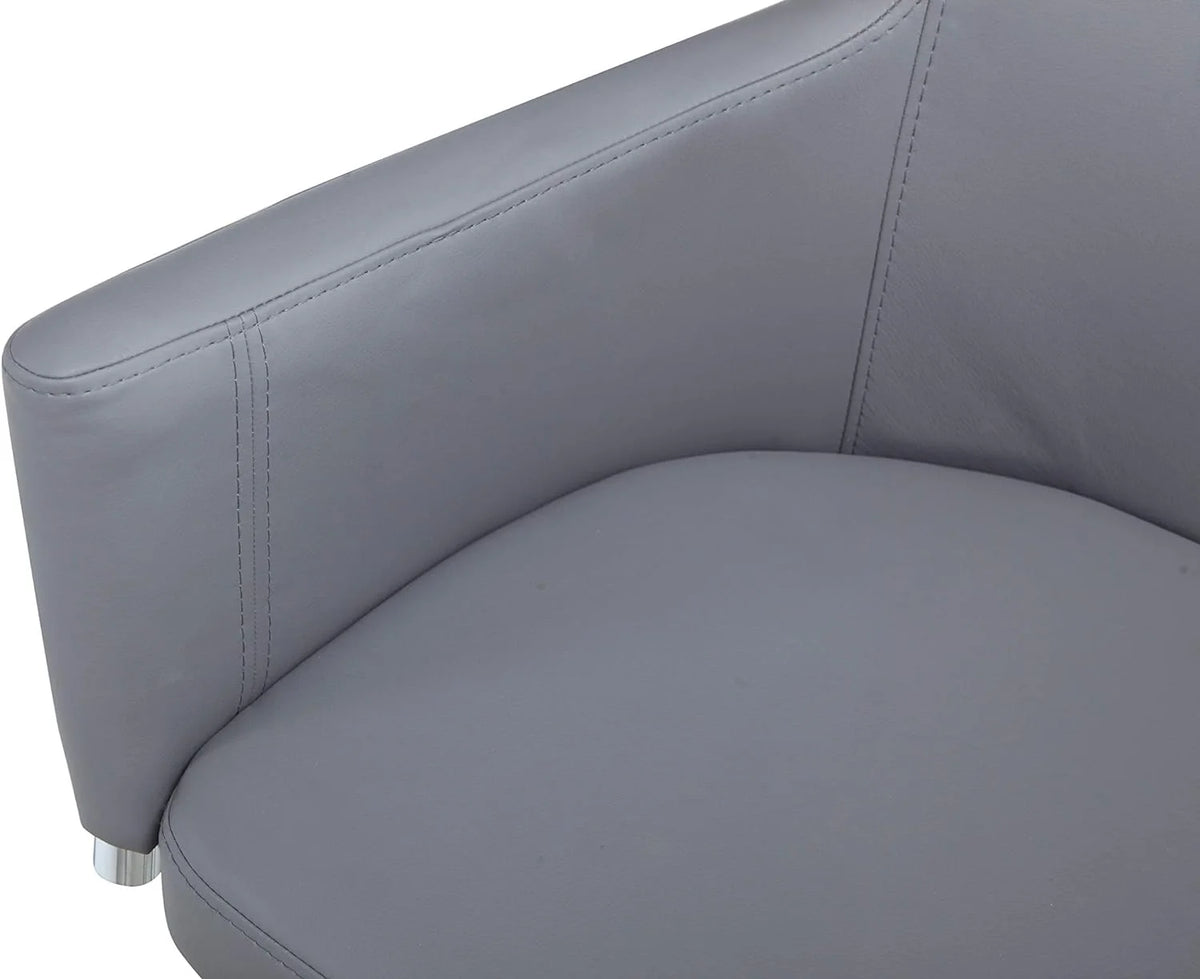 Gray Modern Club Counter Stool with Memory Swivel I768