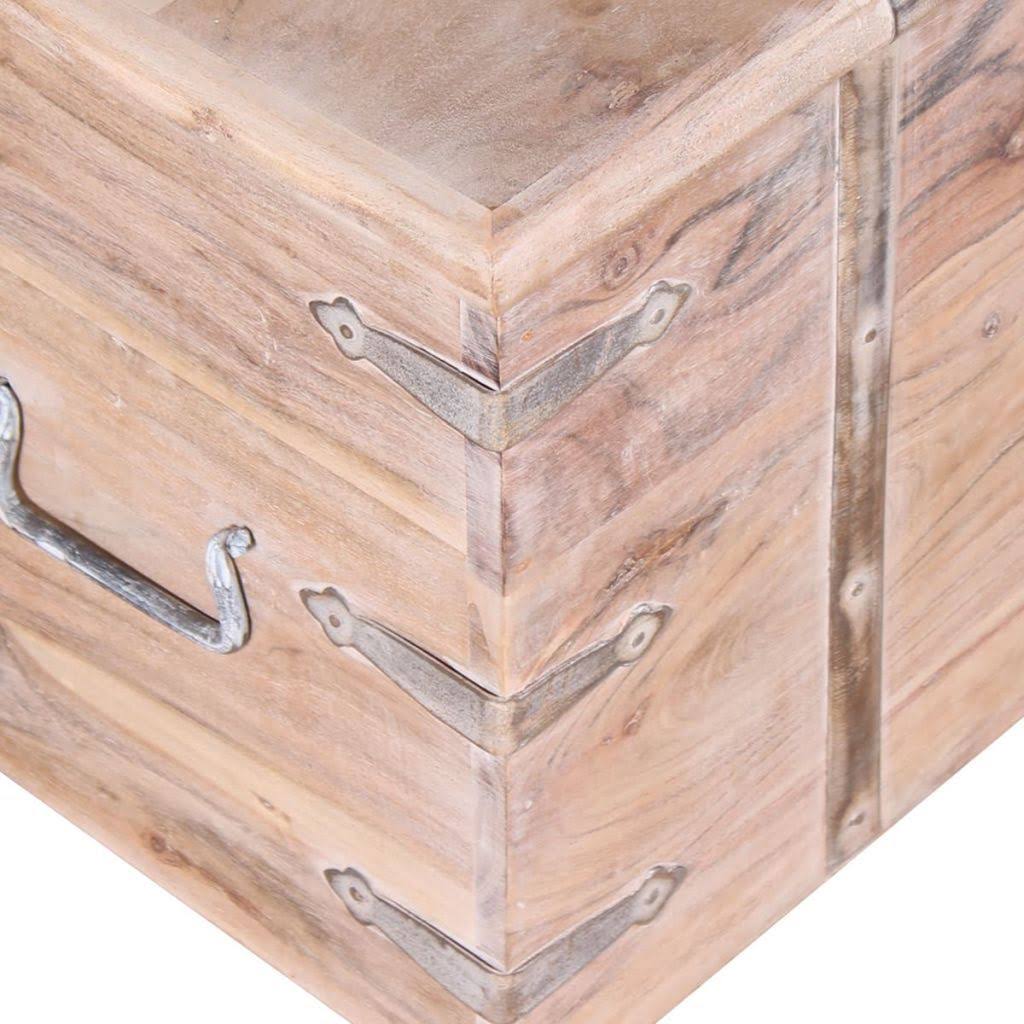 2 Piece Acacia Wood Storage Chest Set S86522