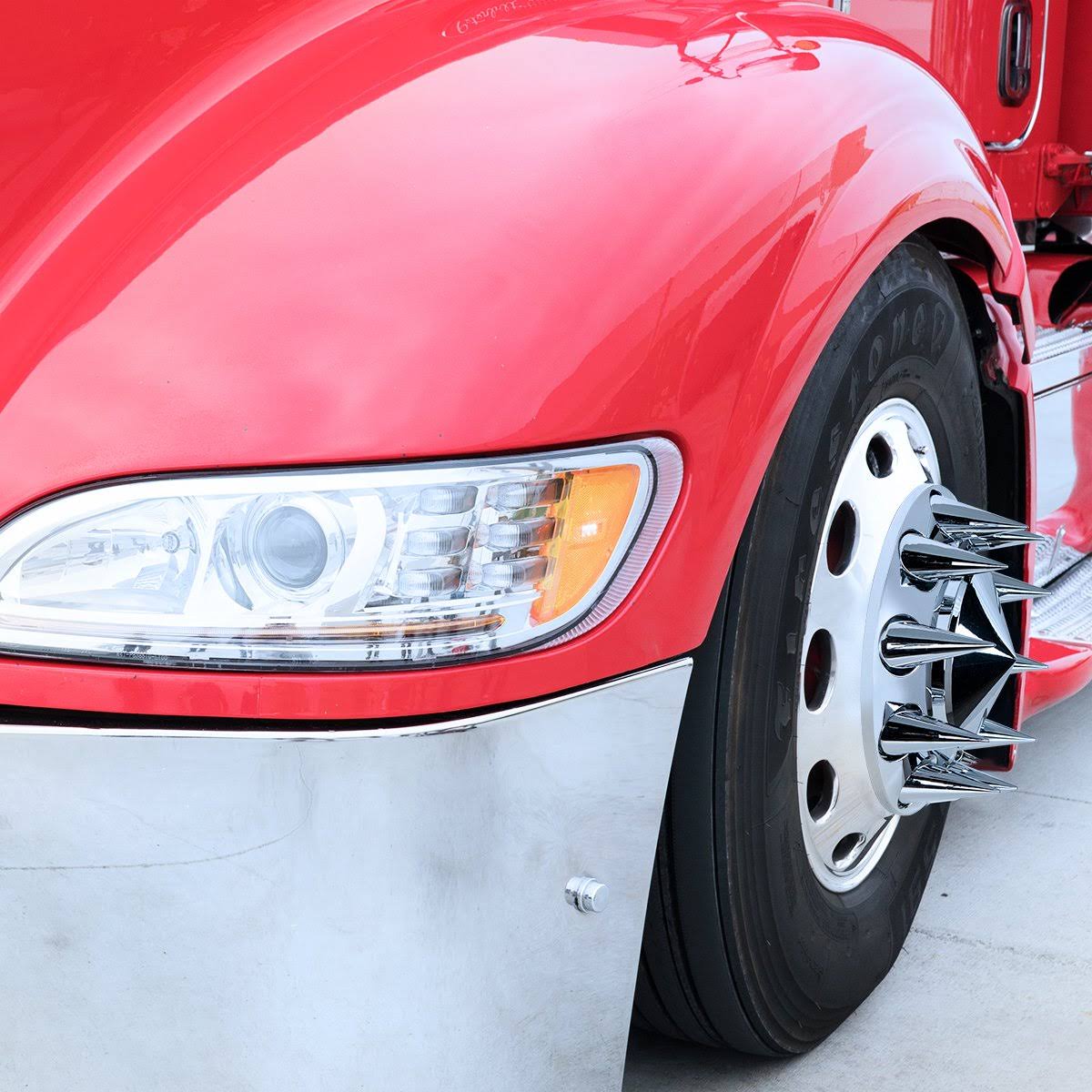 60 Pack Chrome Plastic Spike Nut Cover T675