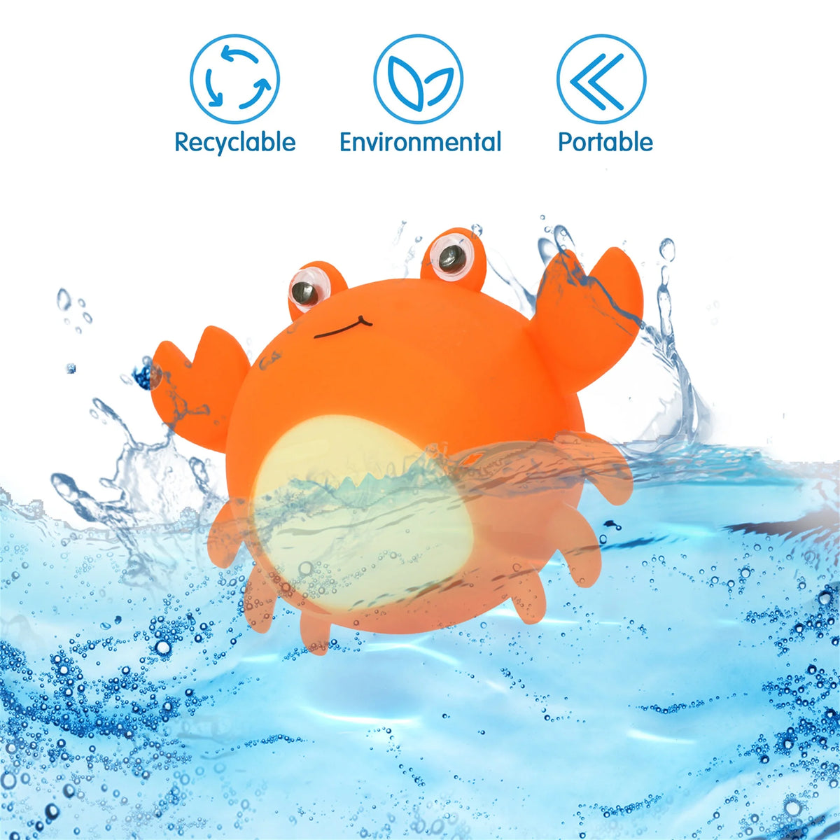 Refillable Silicone Crab Splash Balls for Kids Pool G607