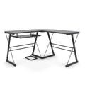 Black 3-Piece Corner L-Shaped Computer Desk Y253