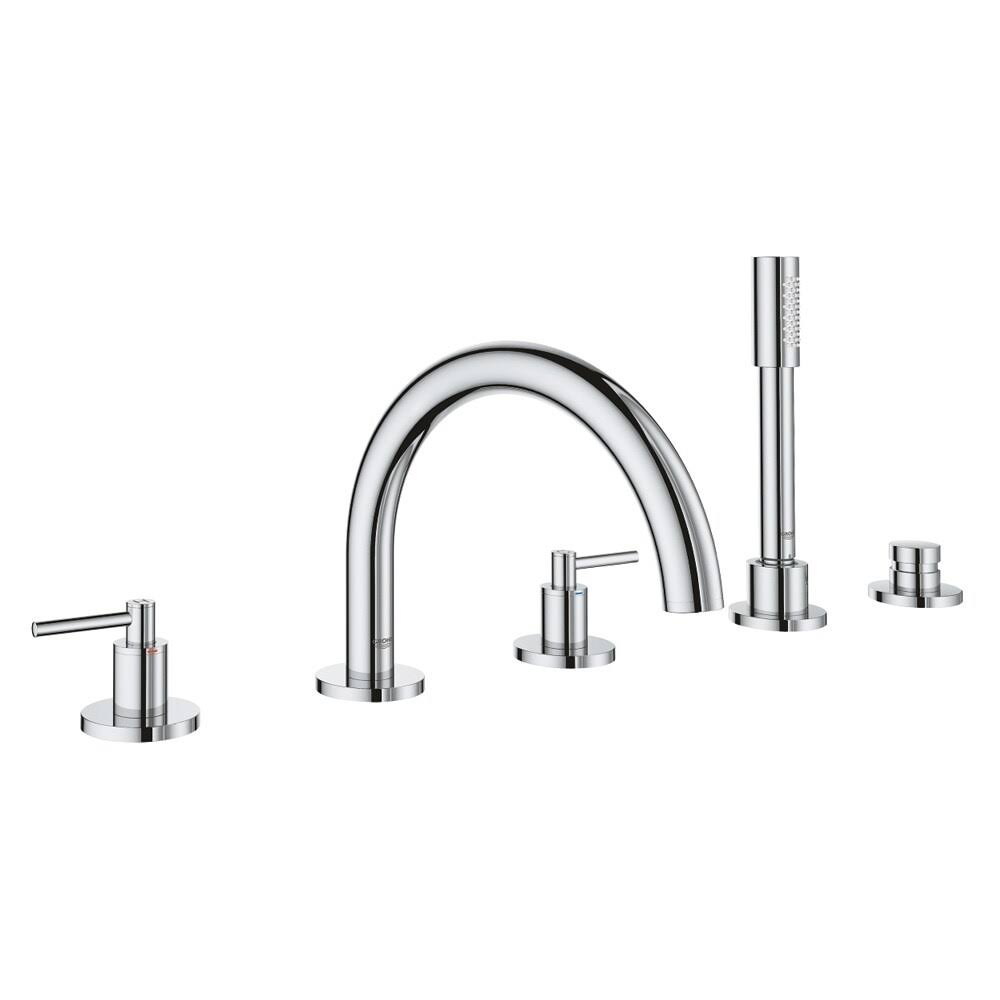 Chrome Tub Filler Faucet Kit with Lever Handles E7070