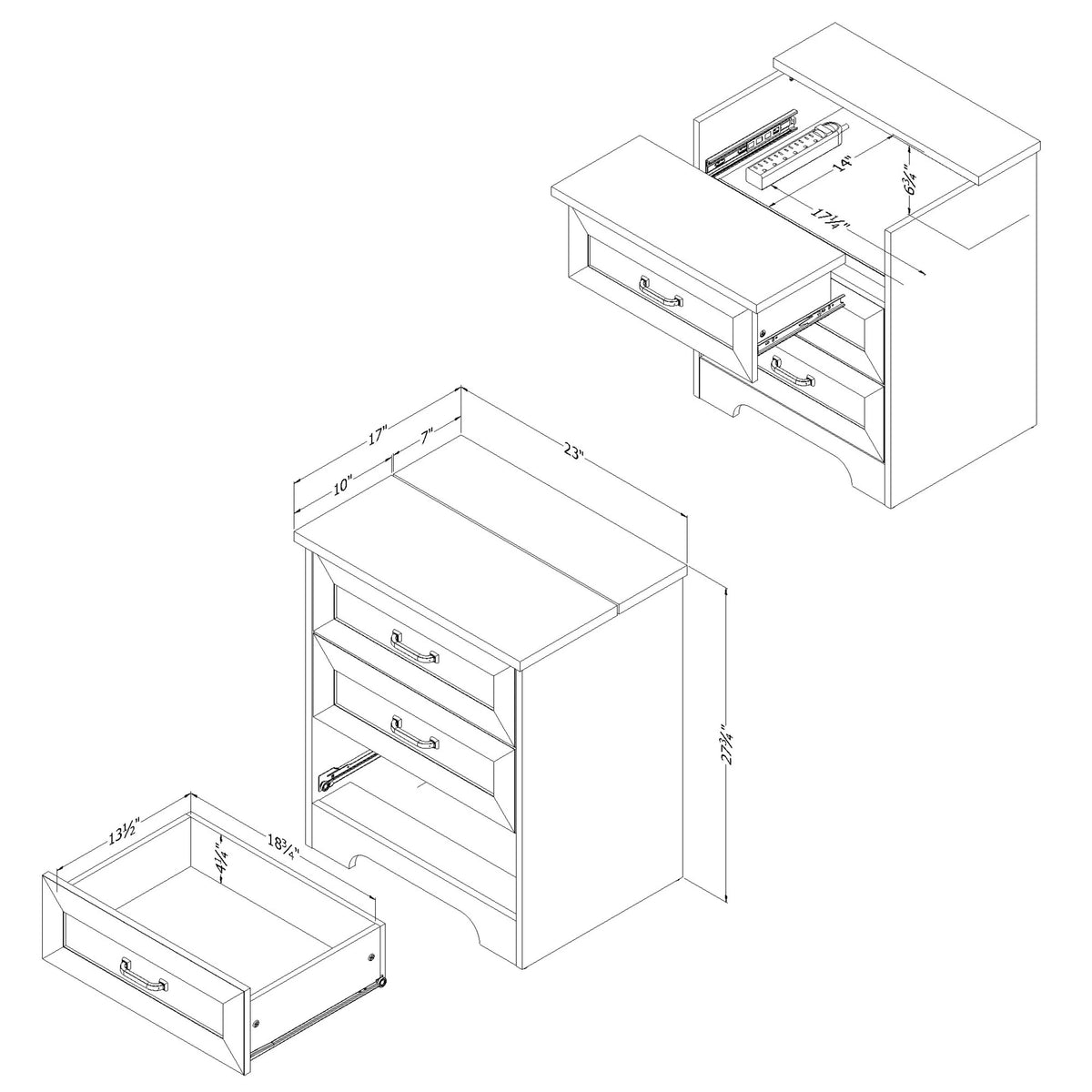 Farmhouse Nightstand A51412