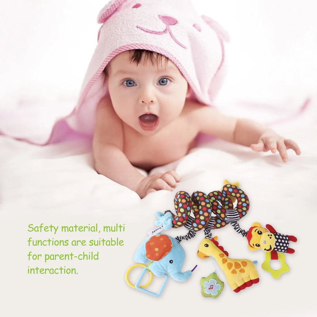 Infant Baby Activity Spiral Stroller Toy Plush Toy Q938173