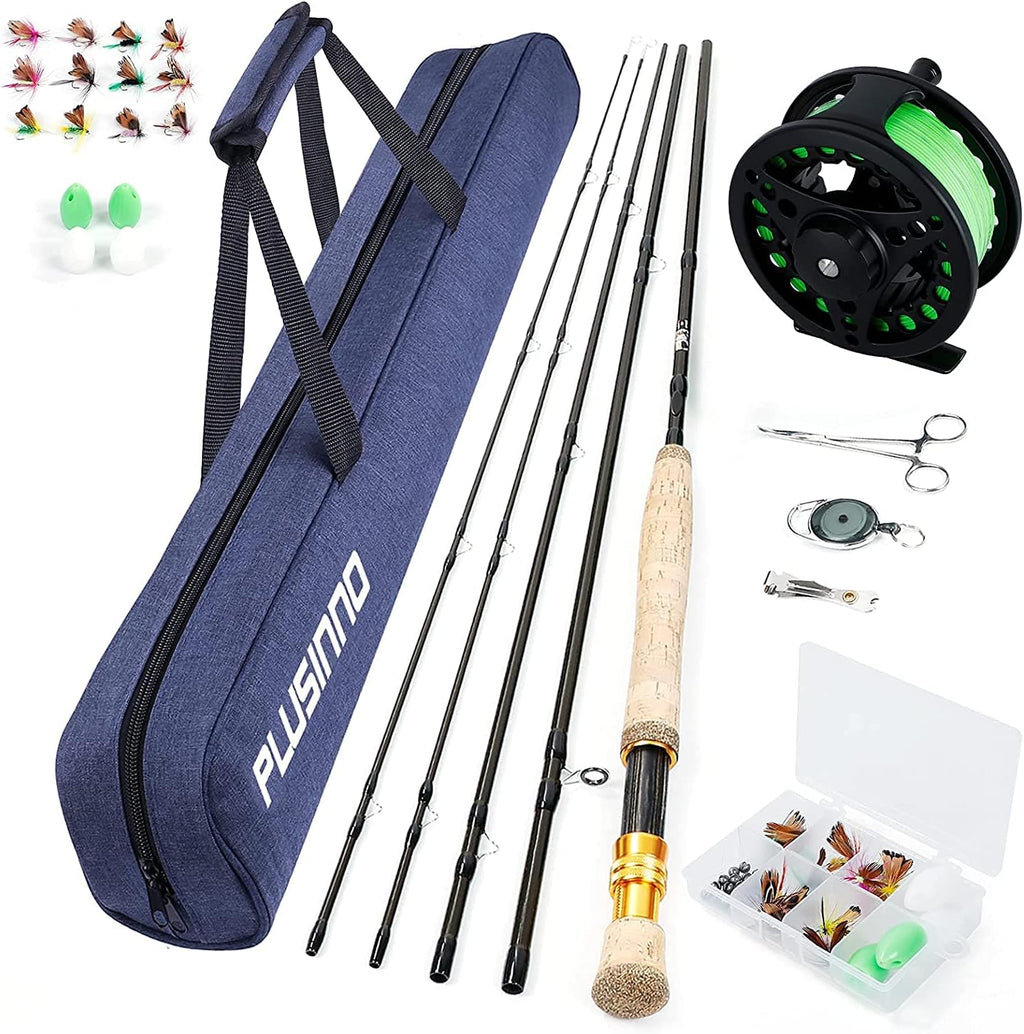 Fly Fishing Rod and Reel Combo Starter Kit with Graphite 5/6 Weight Fly Rod and Accessories Z19219