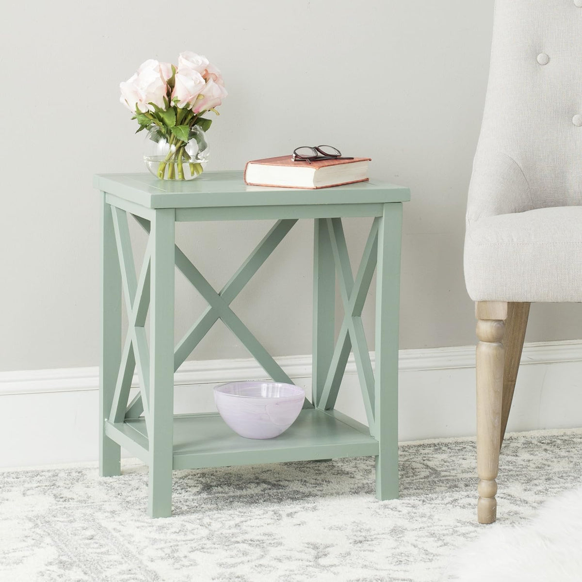 Cross Back End Table Z20214