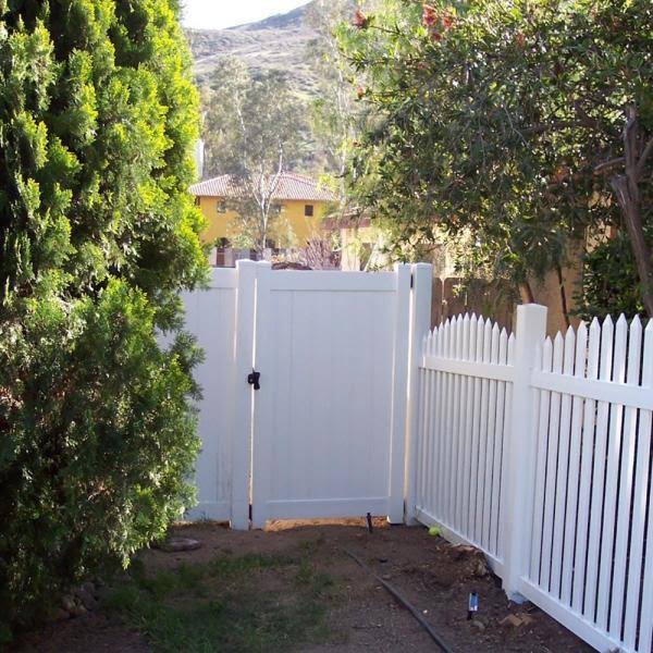 White Vinyl Fence Gate End Post J695671