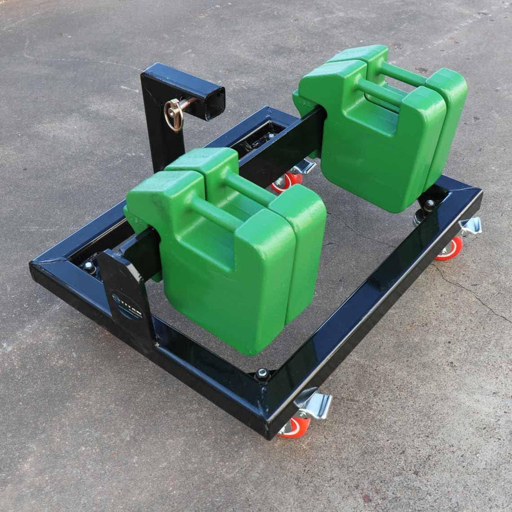 Black Rolling Suitcase Weight Cart with Receiver C11641