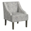 Linen Artistic Floral Print Accent Chair G20084