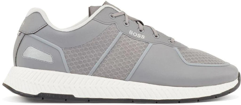 Grey Hybrid Trainers with Reflective Accents and Bamboo Cotton Insole H5883