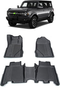 4 Doors Ford Bronco All Weather Floor Mats Liners T2156