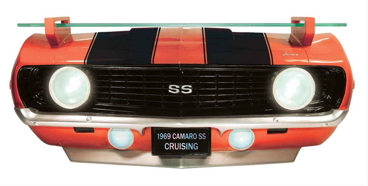 Red Front End Wall Shelf with Working Lights A441